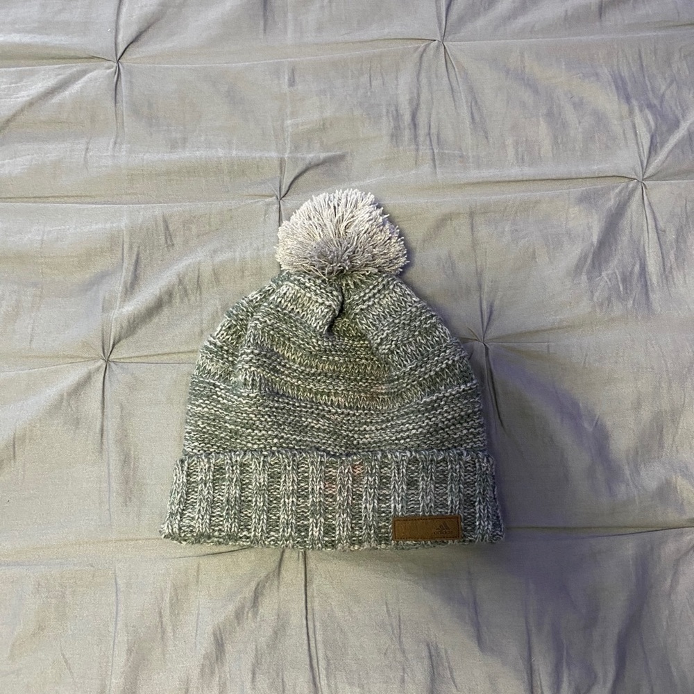 Light green/gray Adidas beanie